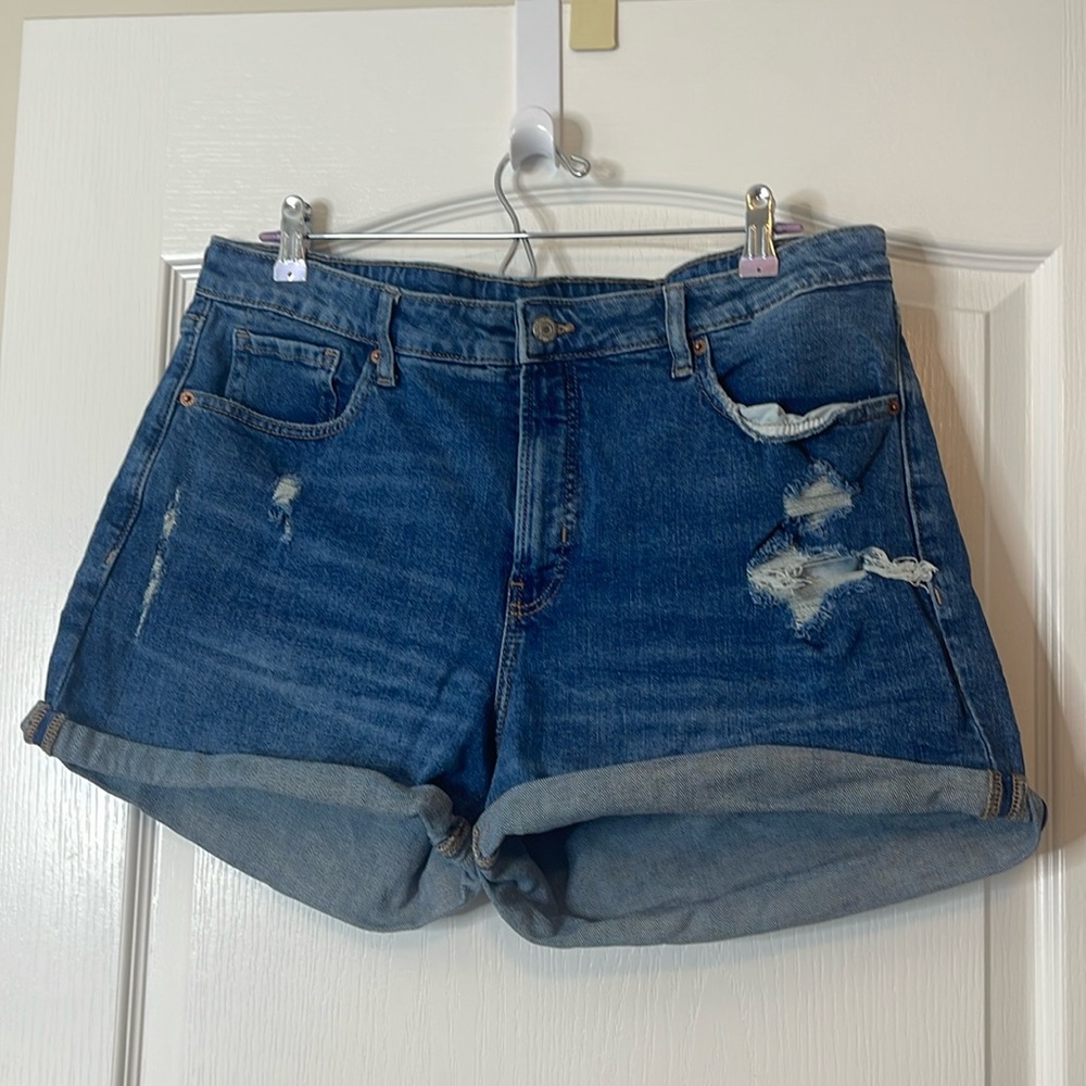 Old Navy High Rise OG Straight Denim Jeans Shorts Size 16